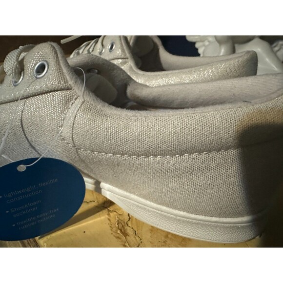 Easy Spirit Level 1 beige Shimmer Walking Running Tennis Shoe Sneaker Sz 8 - Picture 5 of 5